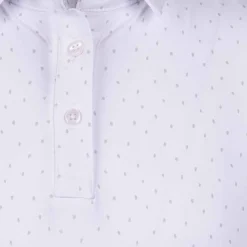 KJUS Girls' Printed Polo S/S White/Alloy Flash Sale