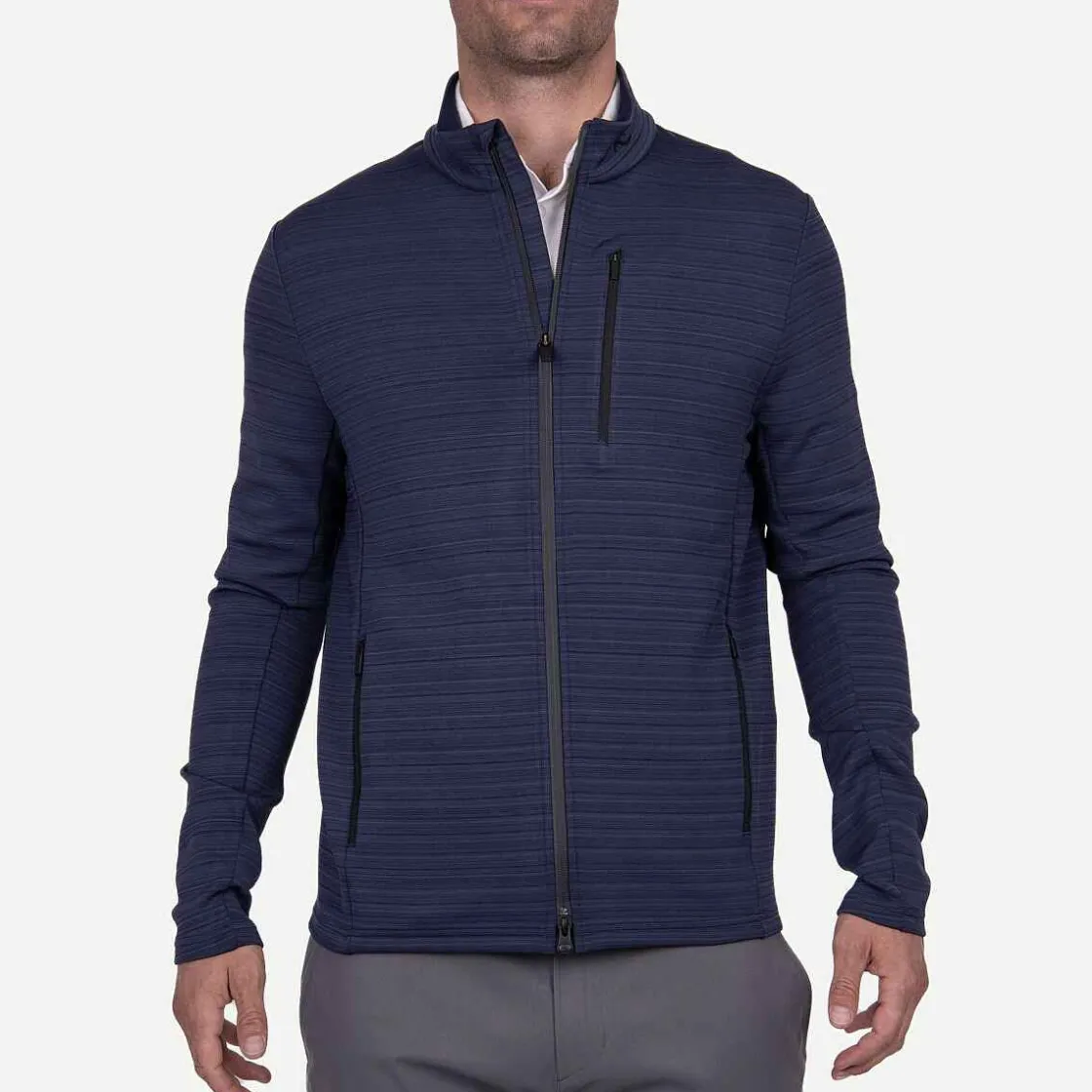 KJUS Men'S Colton Midlayer Jacket Atlanta Blue Melange/Atlanta Blue Fashion
