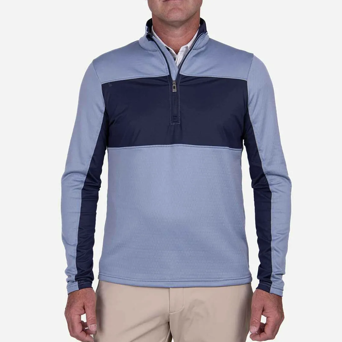 KJUS Men'S Dane Midlayer Half-Zip Santorini/Atlanta Blue Discount