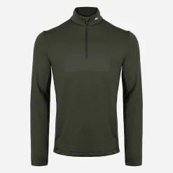 KJUS Men'S David Midlayer Half-Zip Dark Olive Best Sale