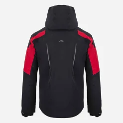 KJUS Men'S Force Jacket Black/Carmine Cheap