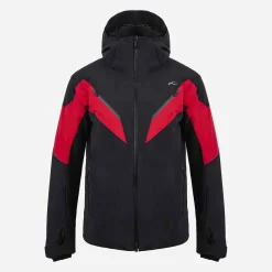 KJUS Men'S Force Jacket Black/Carmine Cheap