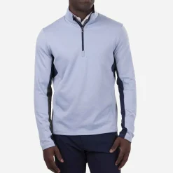 KJUS Men'S Hydraulic Midlayer Half-Zip Blue Fog/Atlanta Blue Store