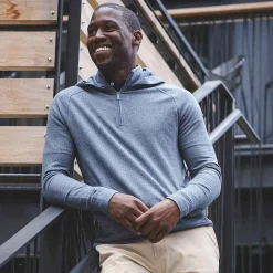 KJUS Men'S Inverness Hoodie Steel Blue/Steel Grey Fashion