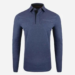 KJUS Men'S Inverness Polo L/S Steel Blue Hot