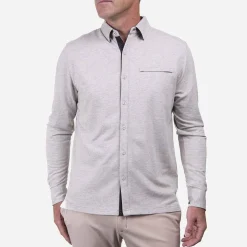 KJUS Men'S Inverness Texture Shirt Cream/Alloy Hot