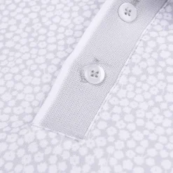 KJUS Men'S Lance Printed Polo S/S Alloy/White New