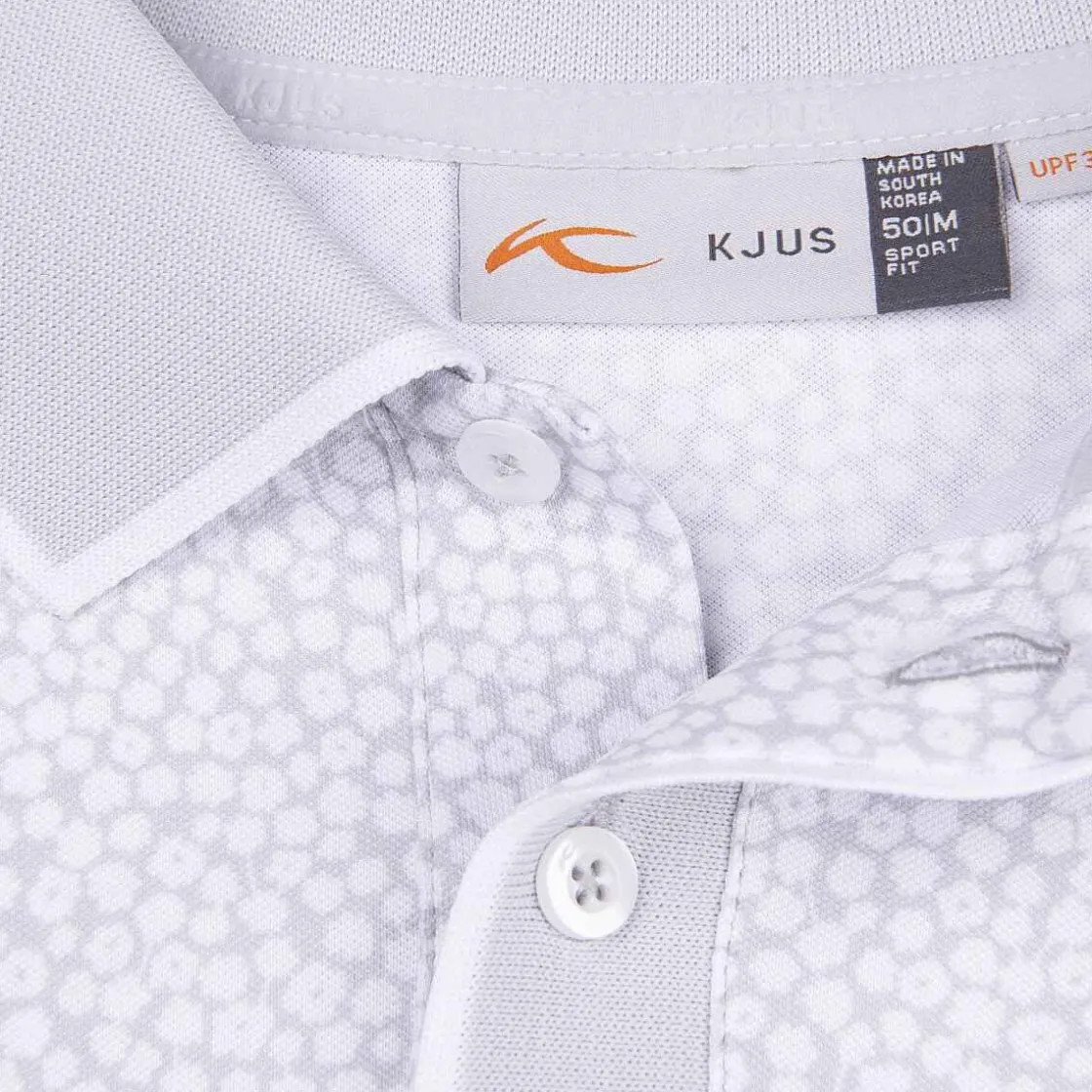 KJUS Men'S Lance Printed Polo S/S Alloy/White New