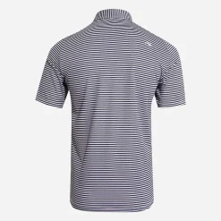 KJUS Men'S Lee Stripe Polo S/S White/Atlanta Blue Store