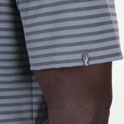 KJUS Men'S Luis Stripe Polo S/S Seaglass/Pewter Discount