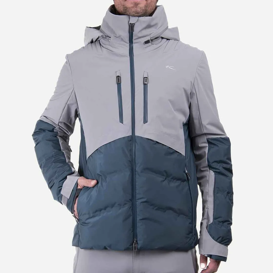 KJUS Men'S Pivot Jacket Pewter/Petrol Blue Sale