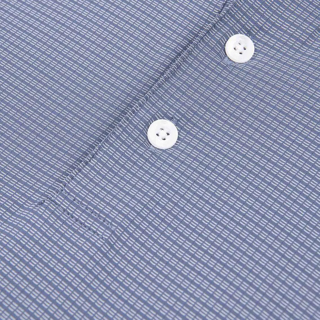 KJUS Men'S Preston Polo S/S Steel Blue/Alloy Discount