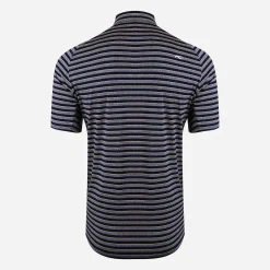 KJUS Men'S Soren Multi Stripe Polo S/S Iron/Atlanta Blue Flash Sale