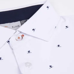 KJUS Men'S Sotto Polo S/S White/Atlanta Blue Online
