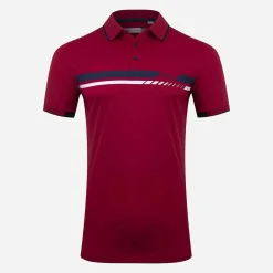 KJUS Men'S Spot Printed Polo S/S Cardinal/Atlanta Blue Best