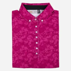 KJUS Women'S Dana Printed Polo L/S Cranberry Cheap