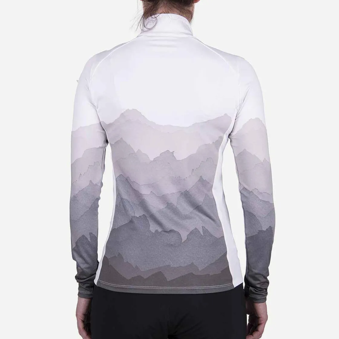 KJUS Women'S Motion Print Half-Zip White/Iron New